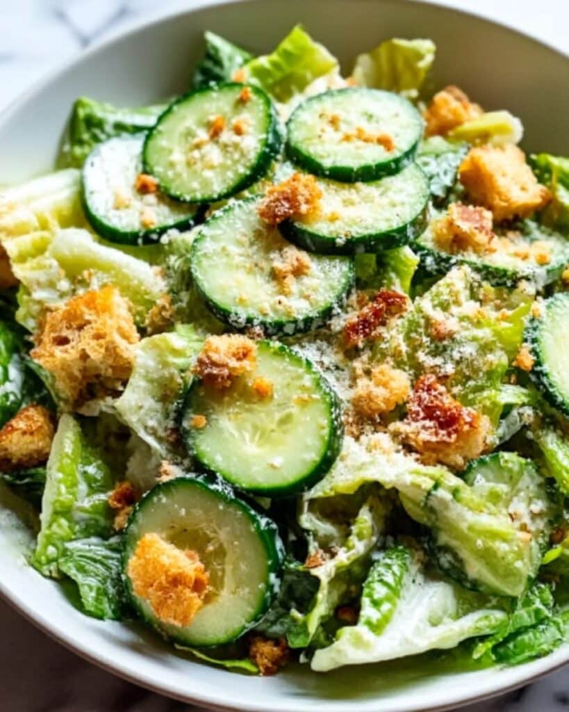 Cucumber Caesar Salad Recipe