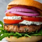Greek Turkey Burger with Tzatziki Recipe