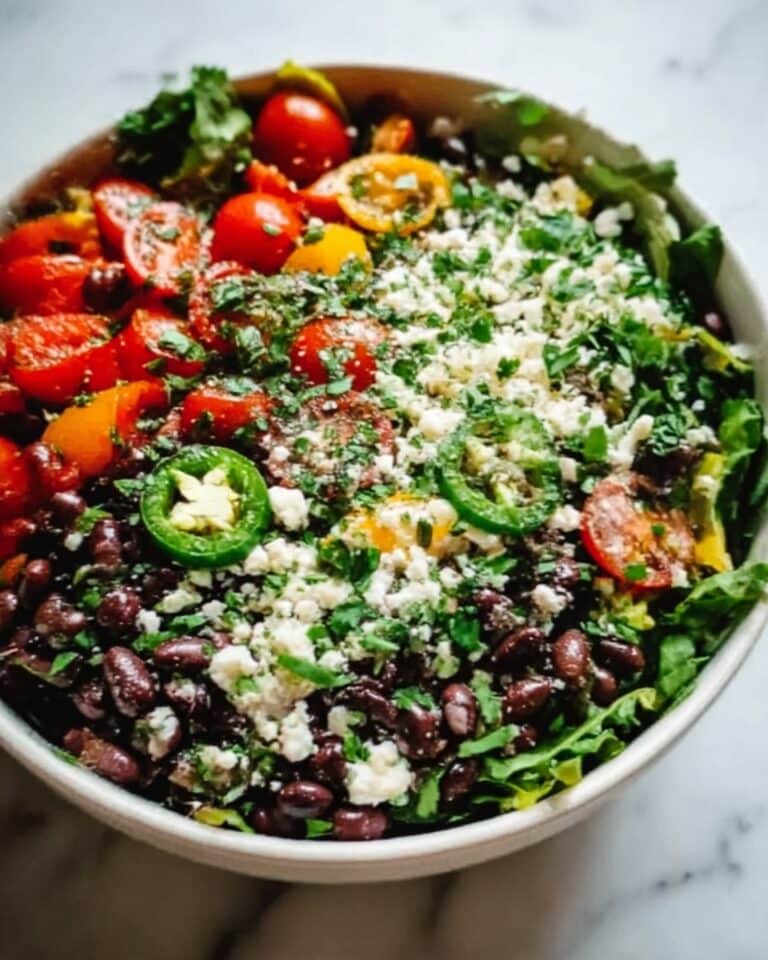 Mediterranean Black Bean Salad with Herbs and Feta Recipe