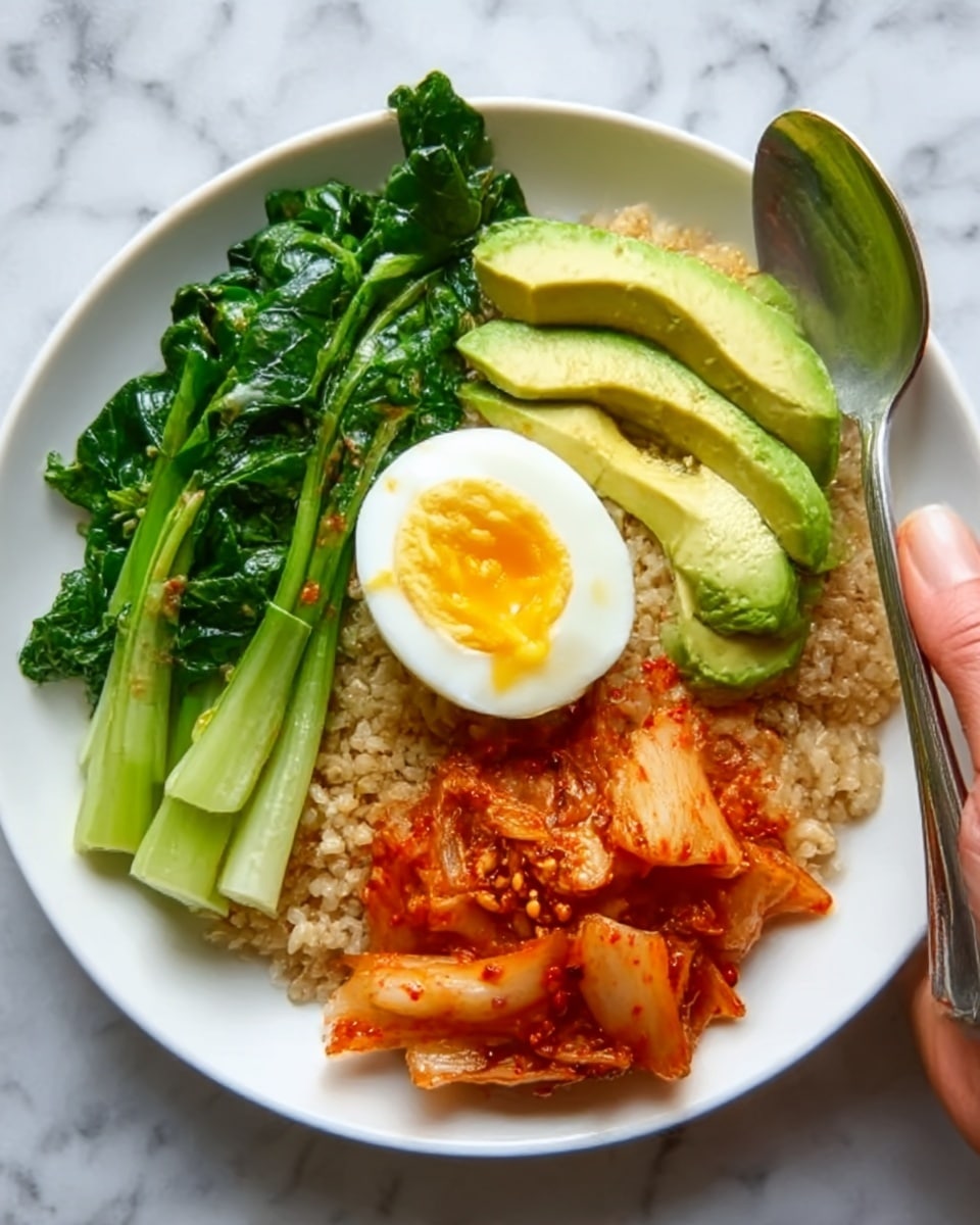 Kimchi Rice Bowl with Jammy Eggs Recipe - Recipe Image