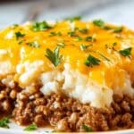 Cheddar-Crusted Ground Beef and Rice Casserole Recipe