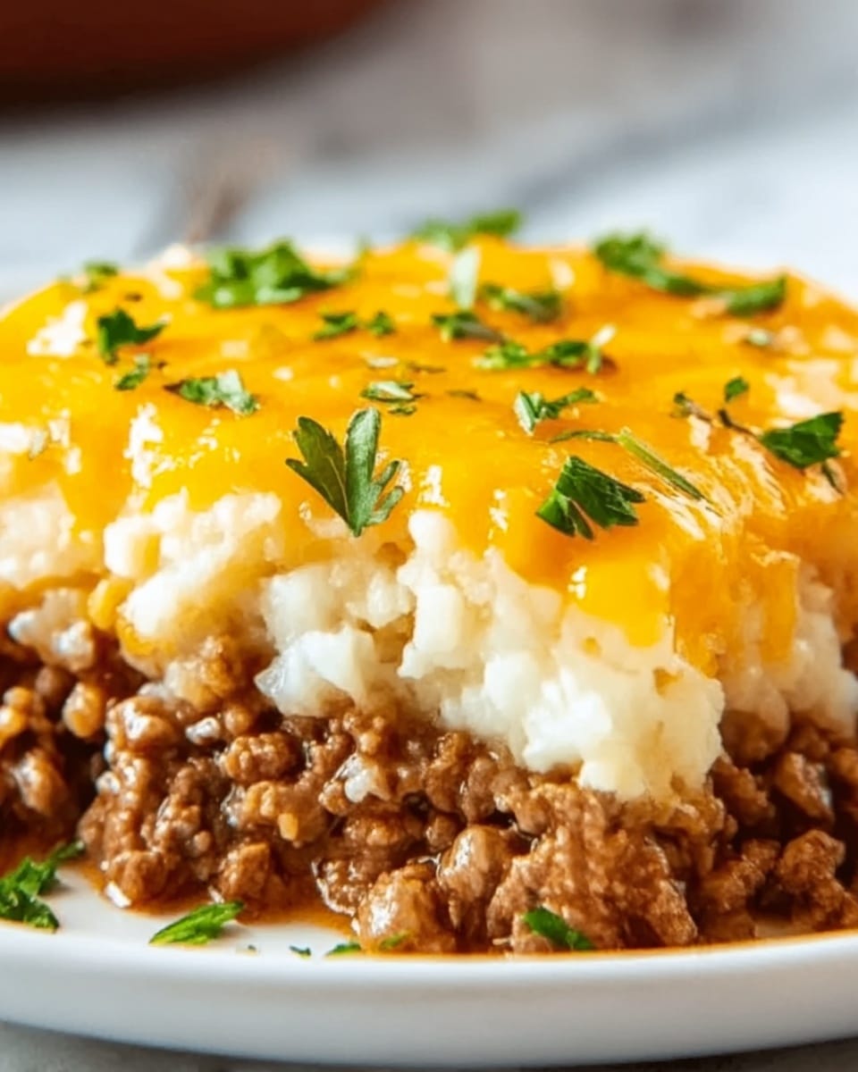 Cheddar-Crusted Ground Beef and Rice Casserole Recipe - Recipe Image