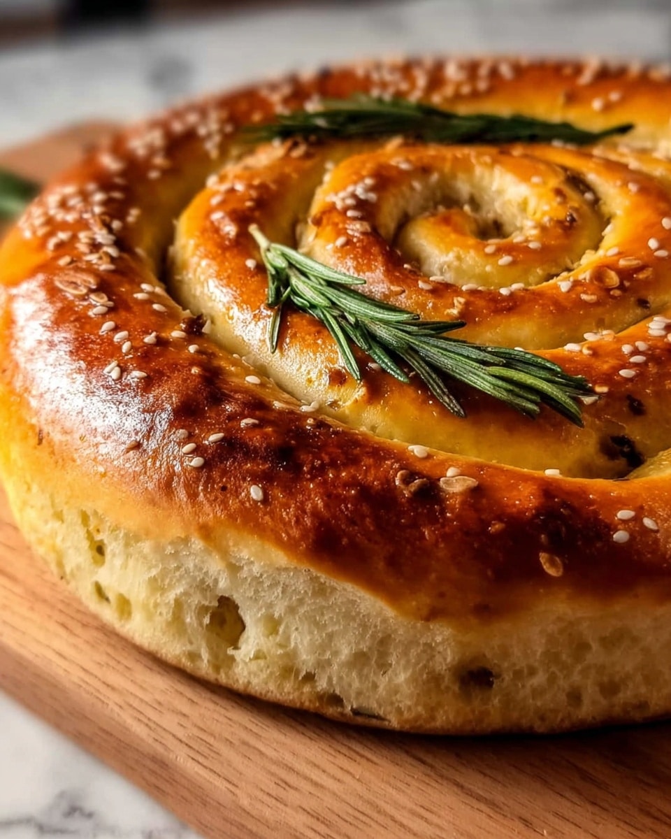 Rustic No Knead Rosemary Garlic Bread Recipe - Recipe Image