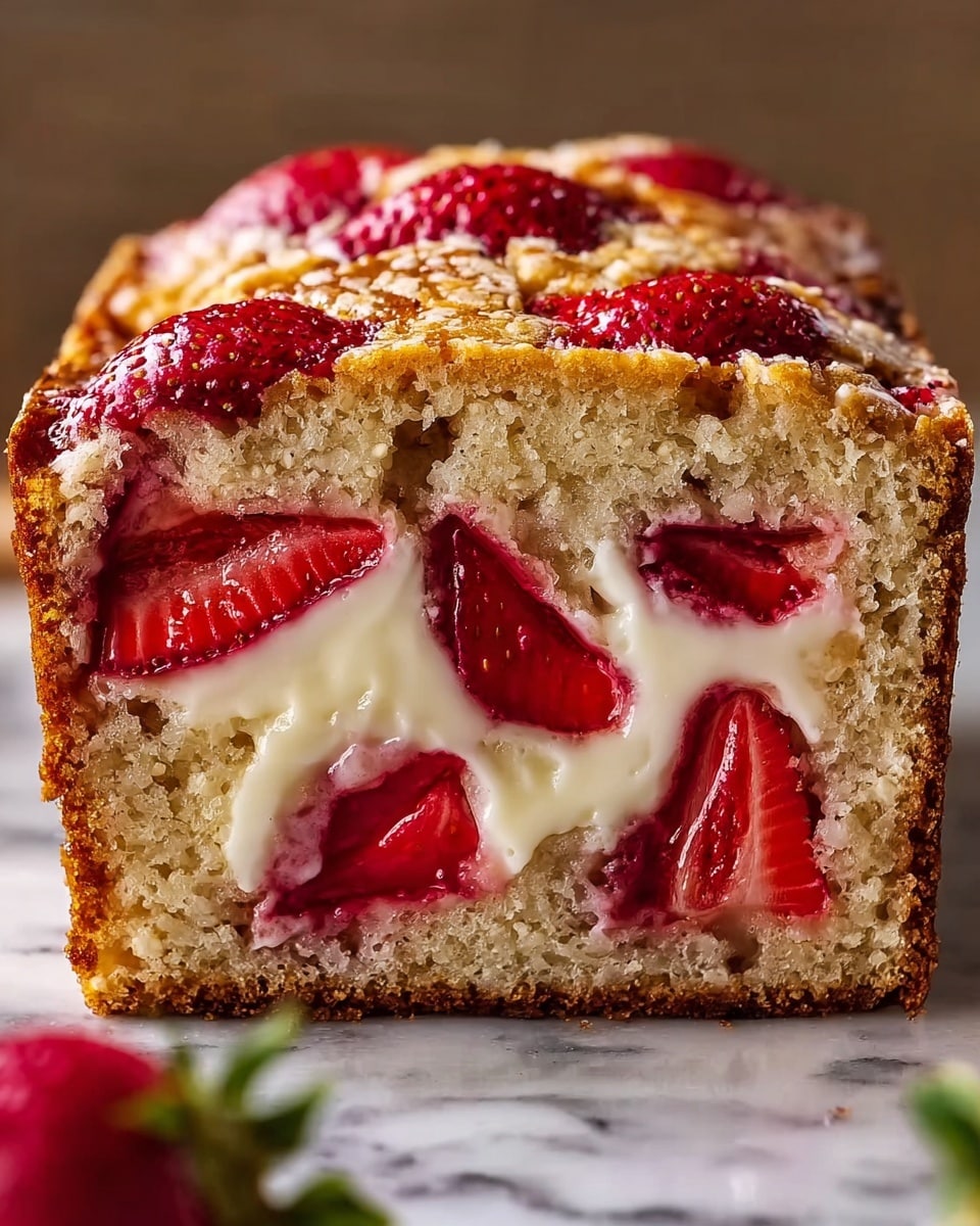 Sourdough White Chocolate Chip Strawberry Bread Recipe - Recipe Image