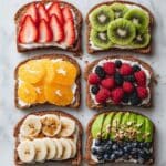 Breakfast Toasts with Avocado, Egg, Cherry Tomatoes, and Feta Recipe