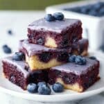 Glazed Blueberry Brownies Recipe