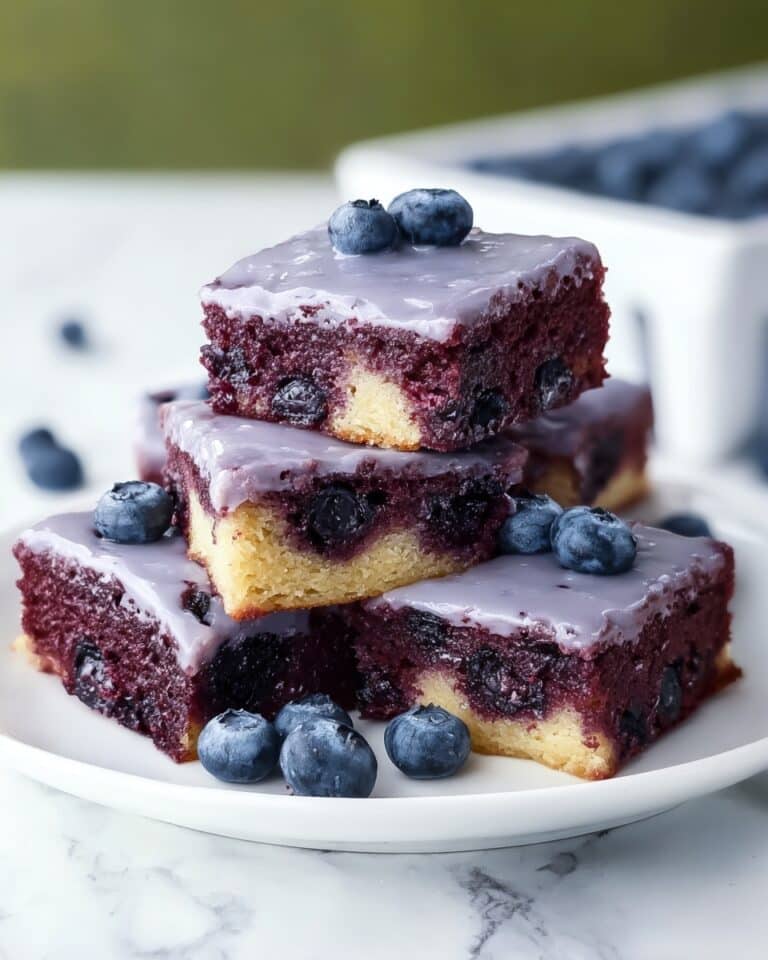 Glazed Blueberry Brownies Recipe