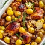 Roast Chicken, Sausage, and Potato Tray Roast Recipe