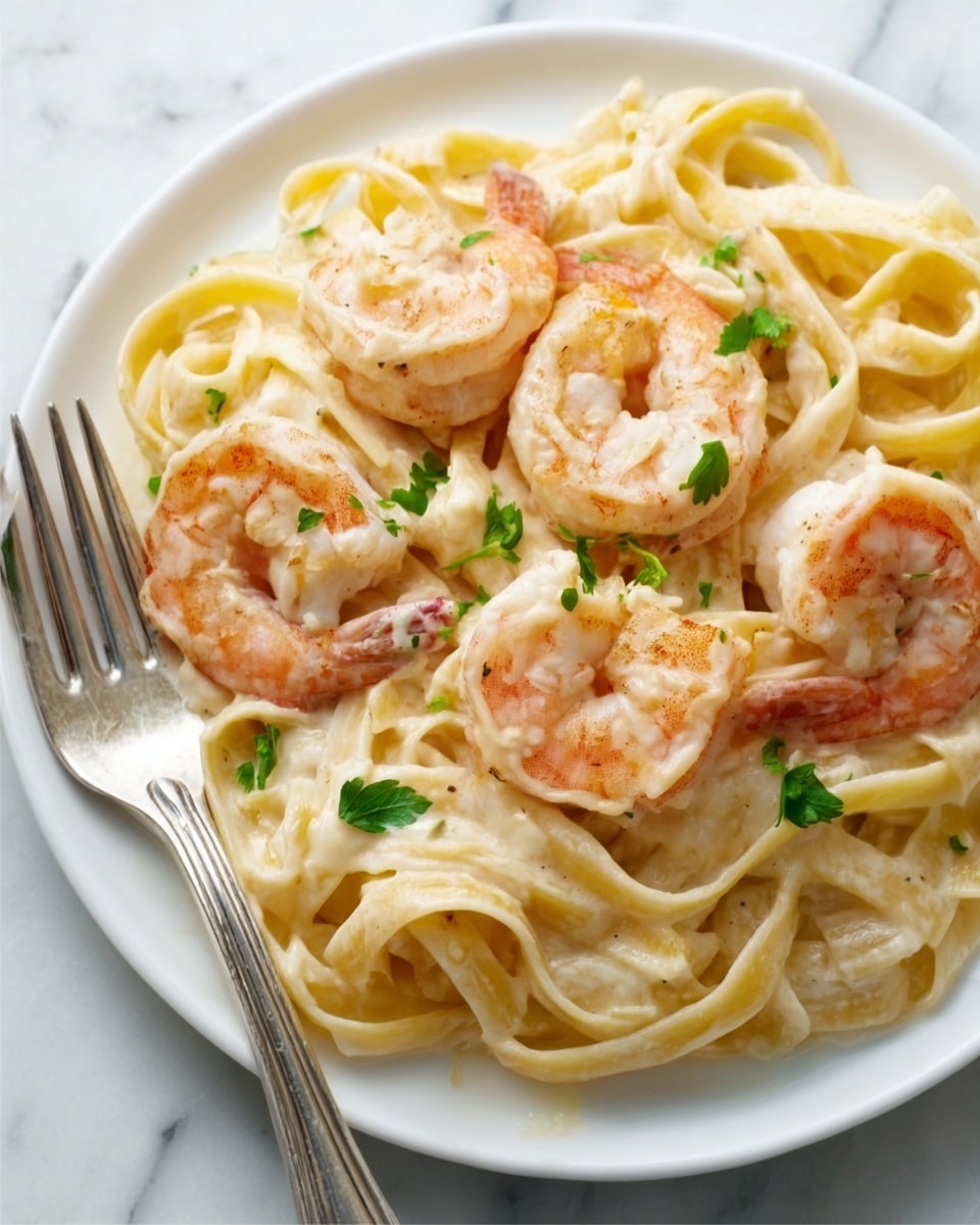 Shrimp Fettuccine Alfredo Recipe - Recipe Image