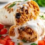 Smothered Baked Chicken Burritos Recipe