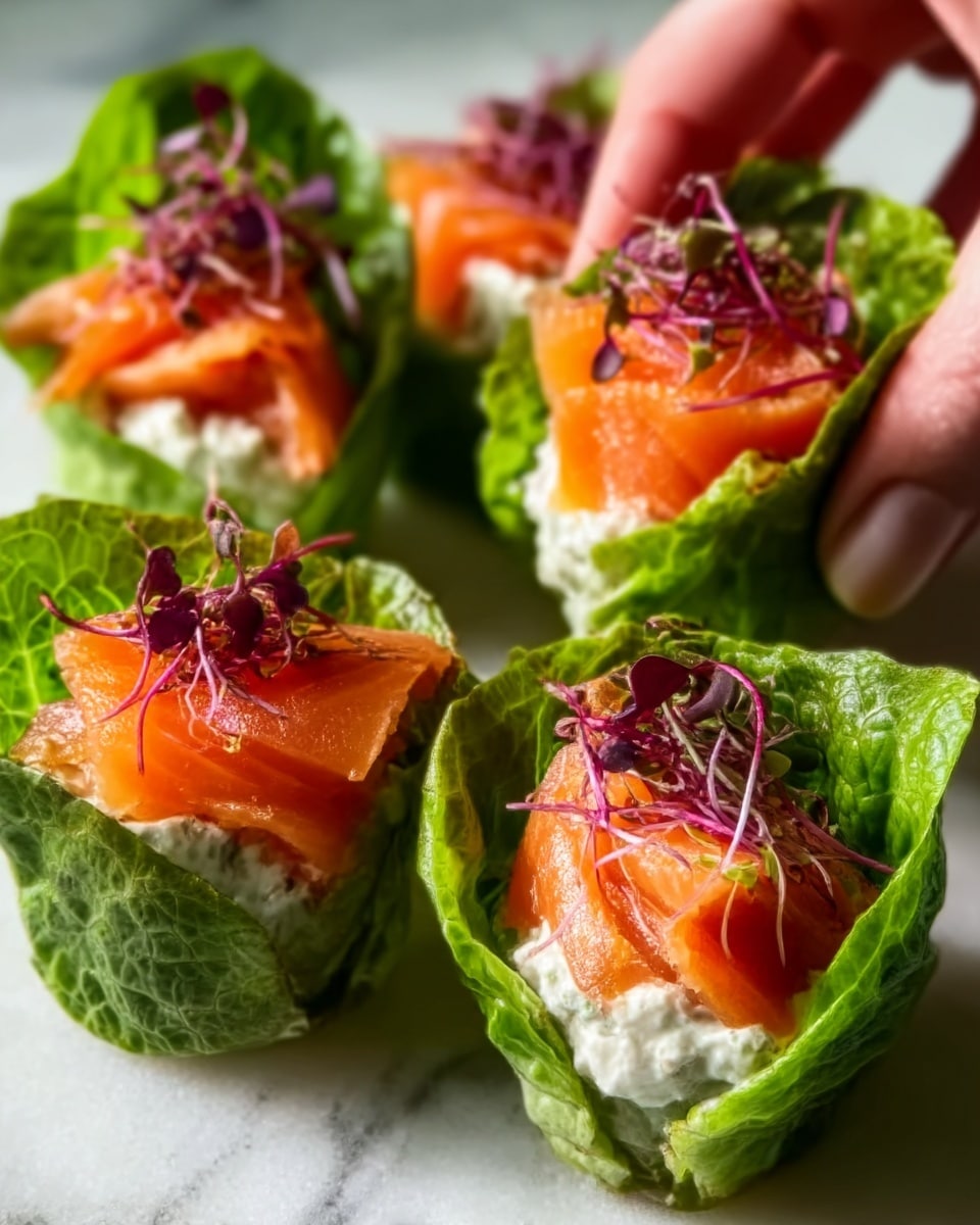 Smoky Salmon Caesar Lettuce Wraps Recipe