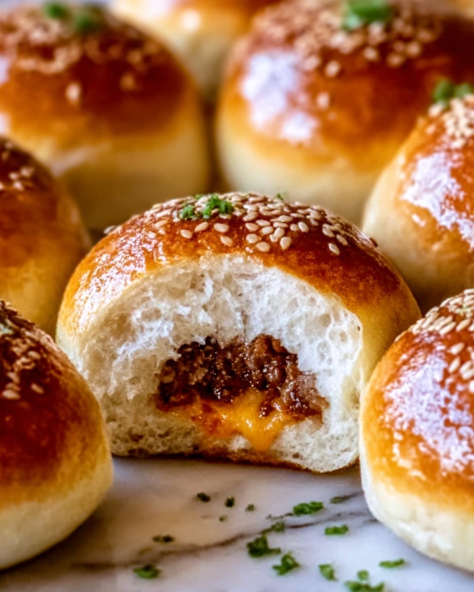 Garlic Parmesan Cheeseburger Bombs Recipe - Recipe Image