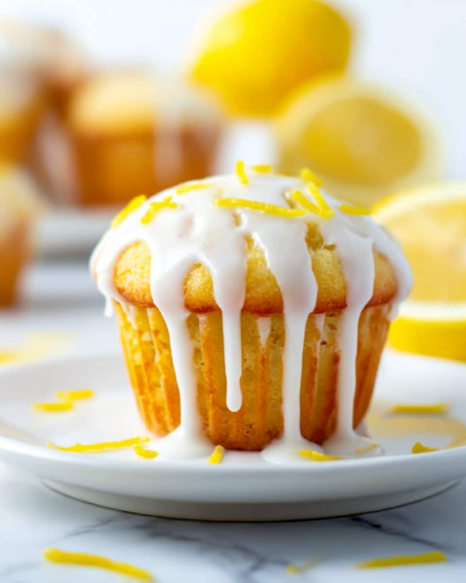 Lemon Muffins with Bright Lemon Glaze Recipe - Recipe Image