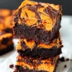 Halloween Cream Cheese Swirl Brownies Recipe