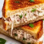 Tuna Melt Sandwich with Fresh Herbs and Melty Cheese Recipe