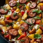 Summer Sausage Skillet with Andouille and Fresh Herbs Recipe