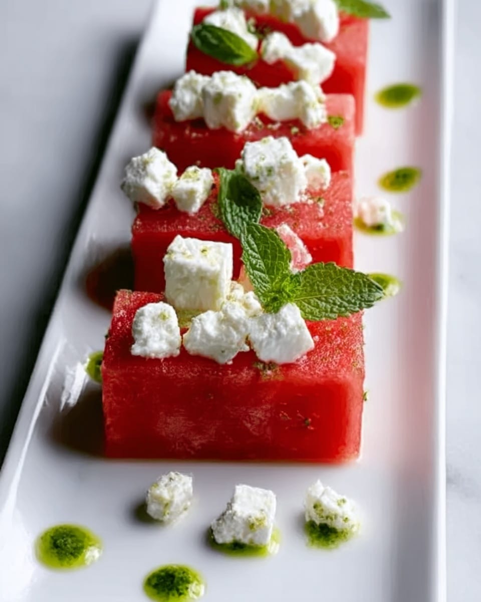 Watermelon Cucumber Feta Cups Recipe - Recipe Image