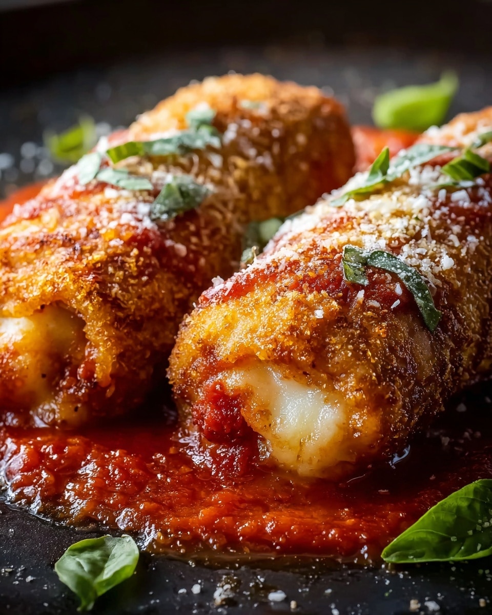 Crispy Chicken Parmesan Rolls Recipe - Recipe Image