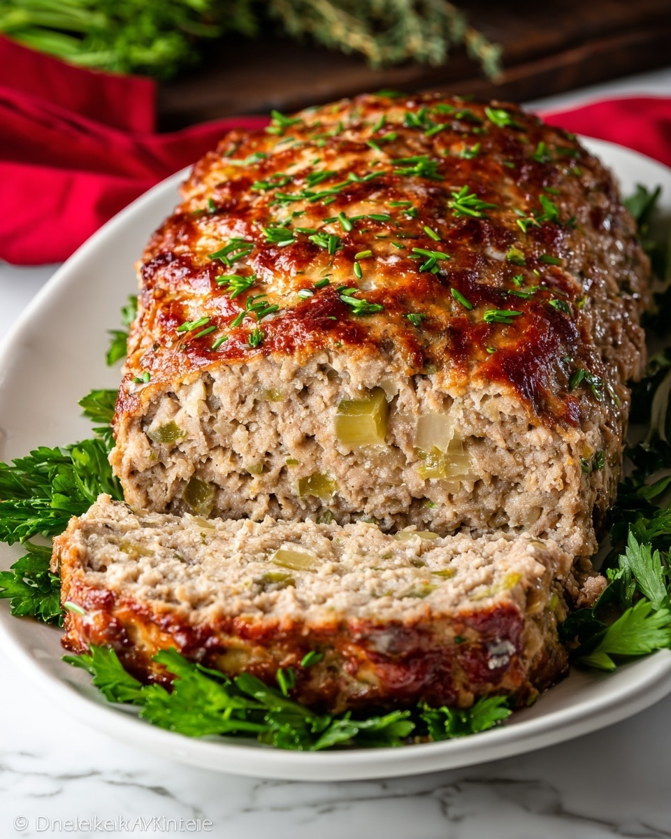 Turkey Stuffing Meatloaf with Sweet Glaze Recipe - Recipe Image