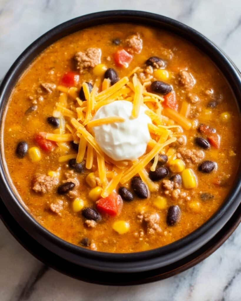 Cheesy Taco Soup Recipe