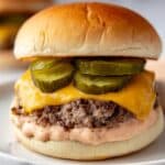 Air Fryer Sliders with Melted American Cheese and Spicy Mayo Recipe