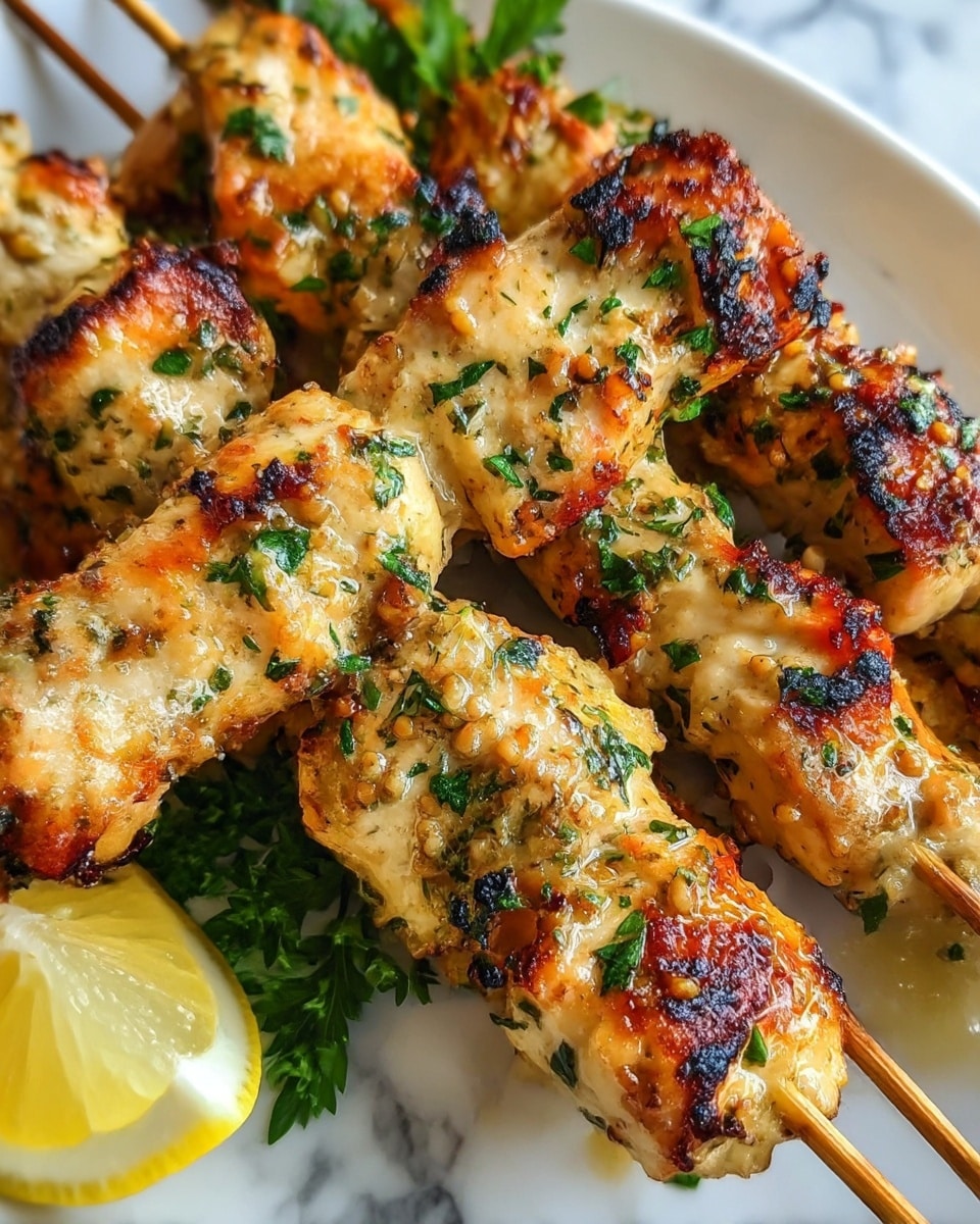 Garlic Parmesan Chicken Skewers Recipe