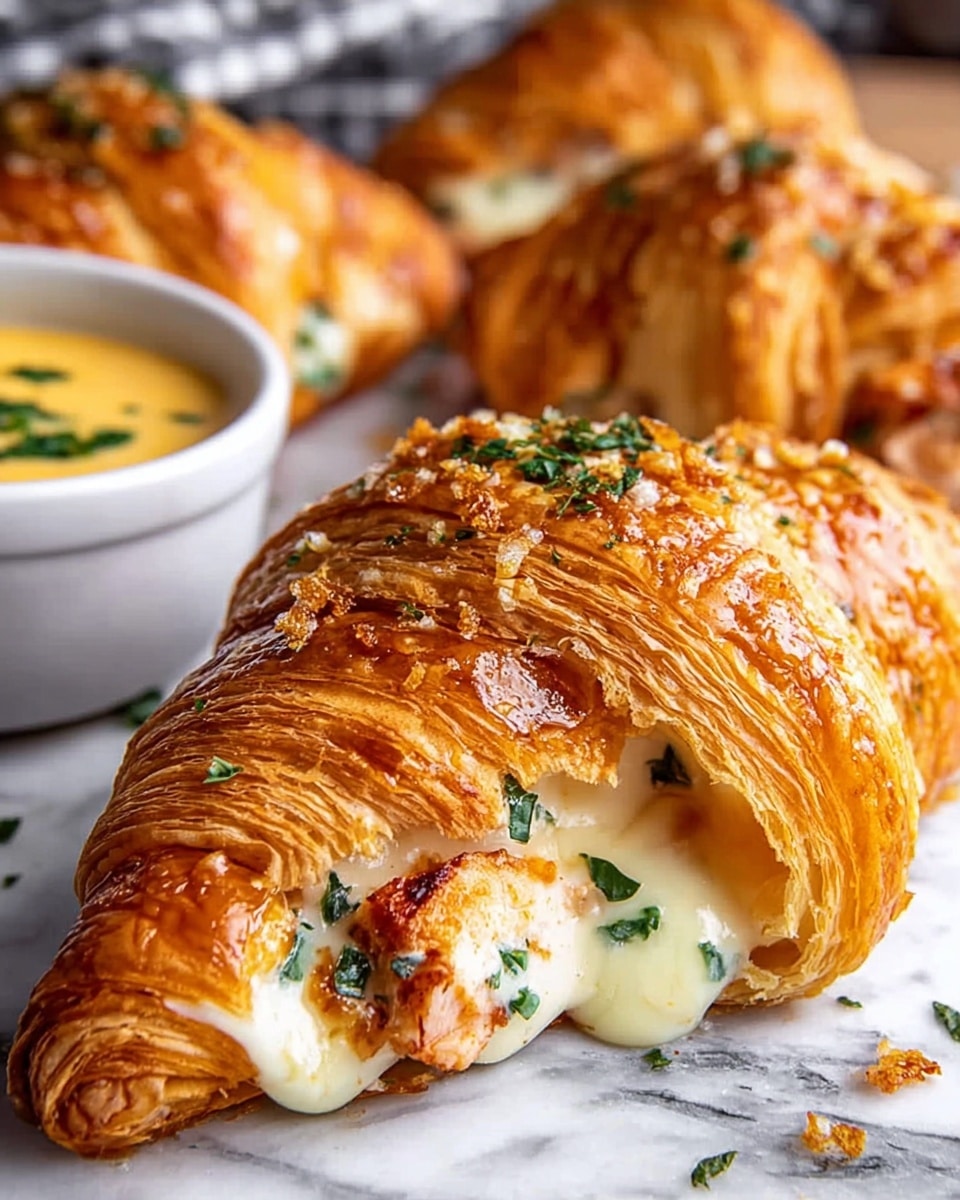 Buttery Garlic Baked Croissants with Turkey & Havarti Recipe - Recipe Image