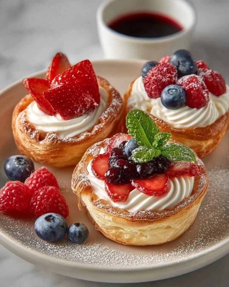 Mini Dutch Baby Pancakes with Fresh Berries and Powdered Sugar Recipe