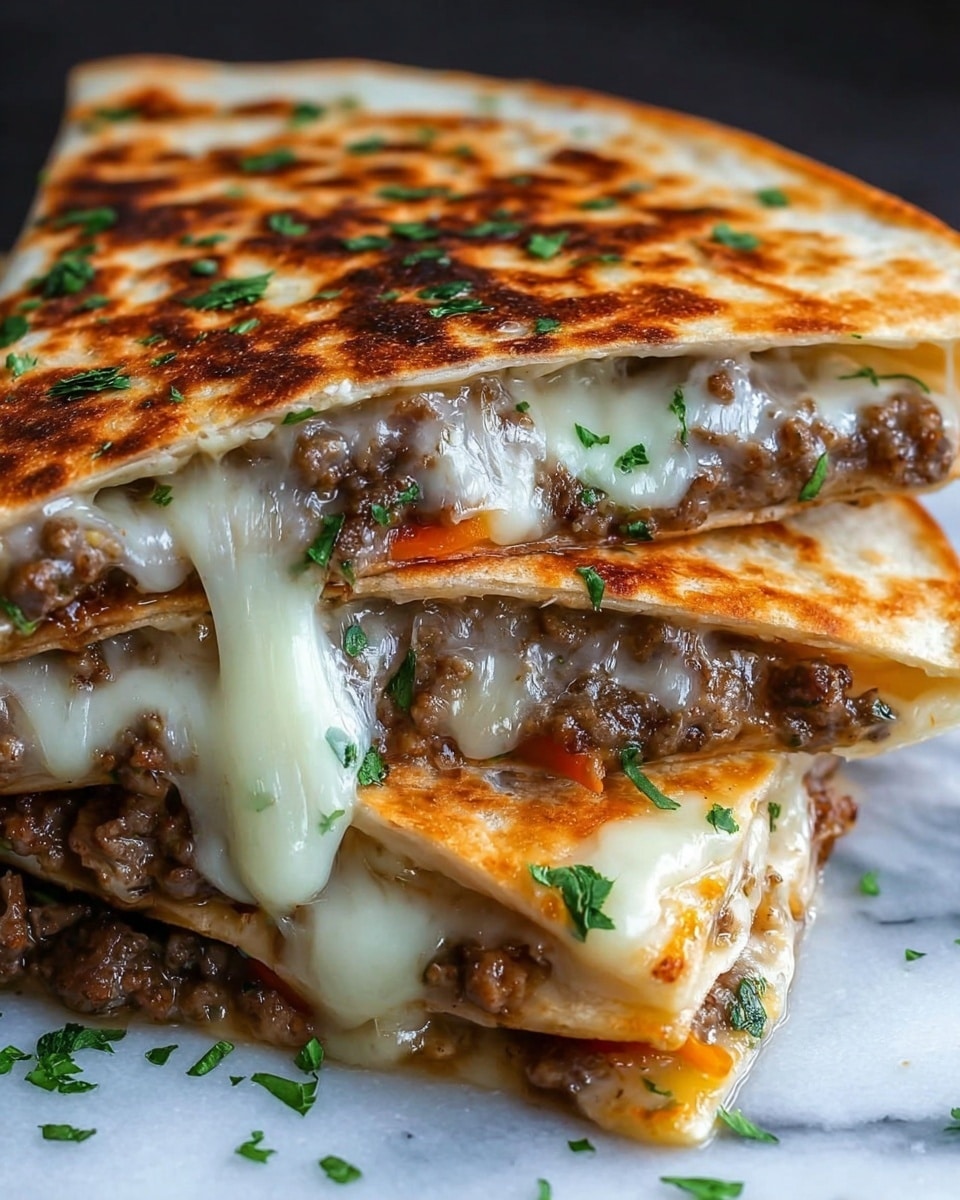 Philly Cheese Steak Quesadillas Recipe - Recipe Image