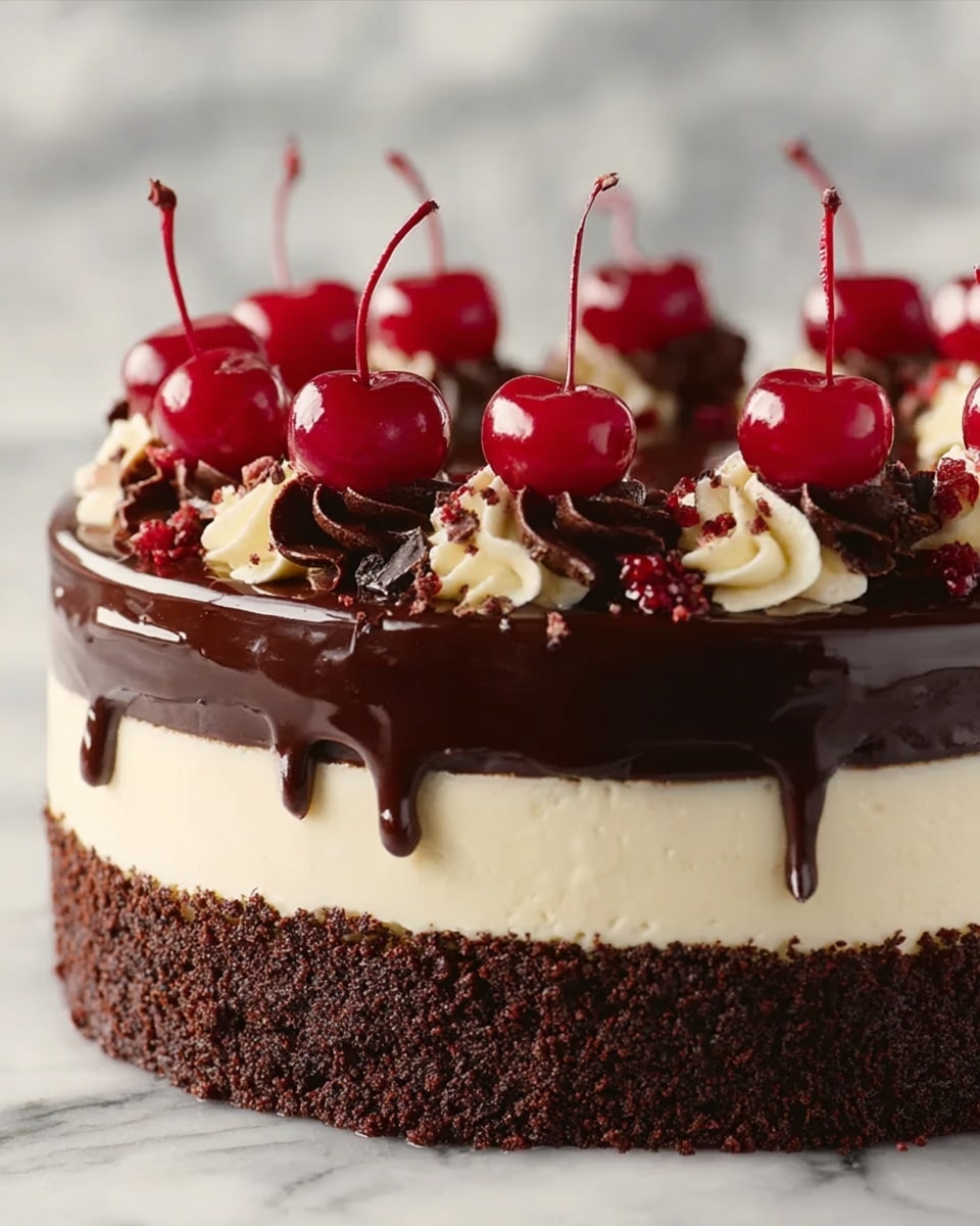 Decadent Black Forest Cheesecake Recipe - Recipe Image