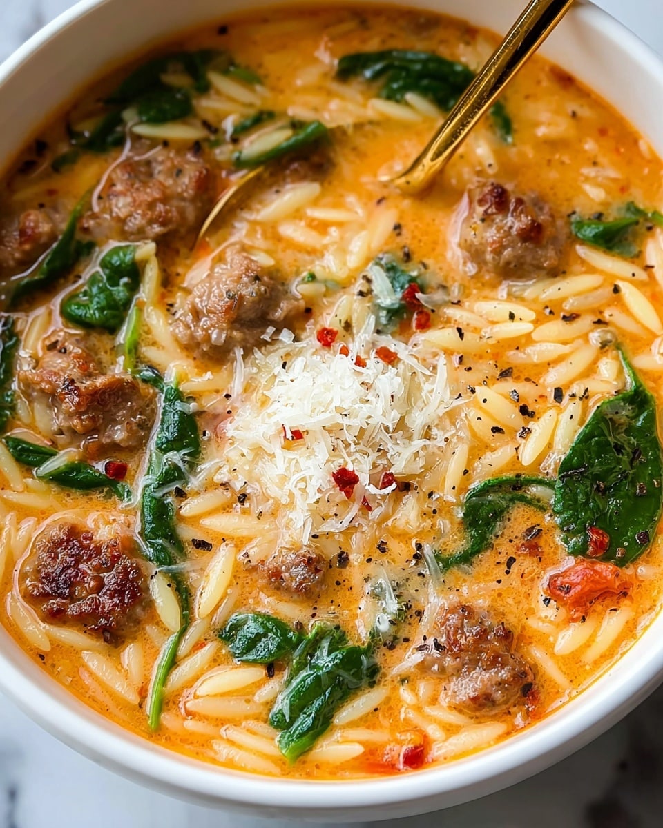 Marry Me Sausage Orzo Soup Recipe - Recipe Image