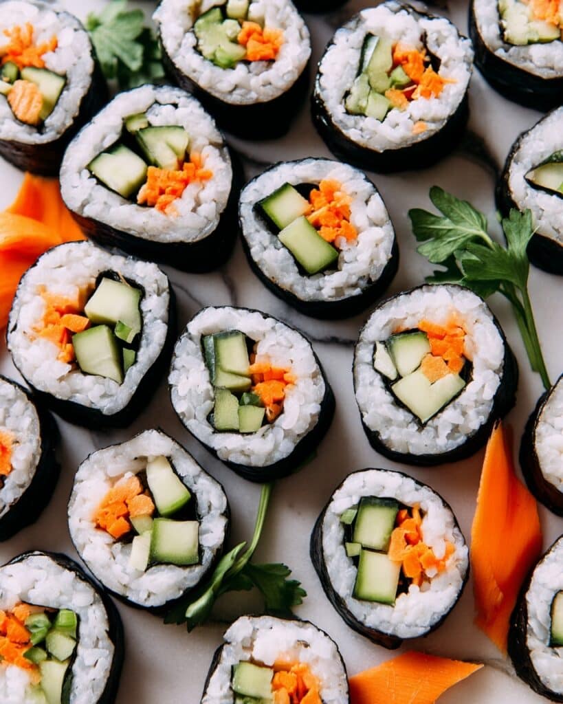 Veggie Sushi Rolls with Soy Dipping Sauce Recipe