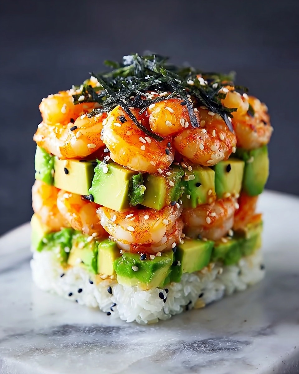 Spicy Shrimp Sushi Stacks Recipe