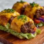 Garlic Butter Beef Cheeseburger Rollups Recipe