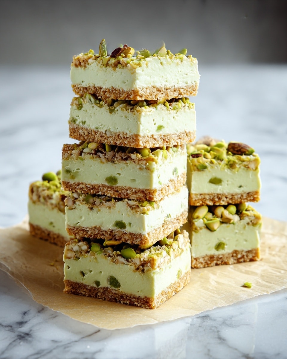 Pistachio Blondie Ice Cream Sandwiches Recipe - Recipe Image
