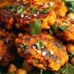 Crispy Chickpea & Sweet Potato Fritters Recipe