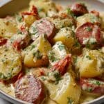 Creamy Smoked Sausage & Potato Crockpot Dinner Recipe