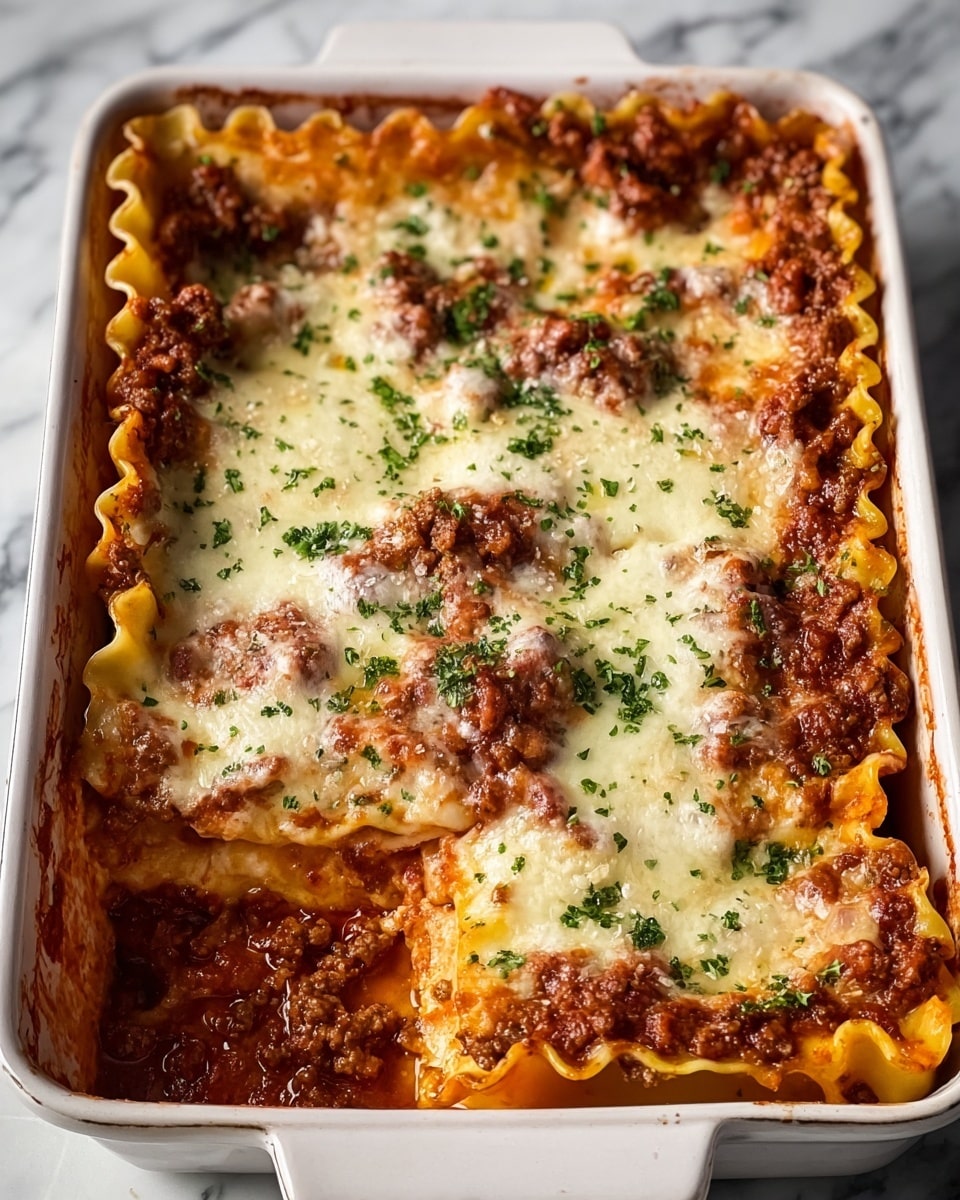 Easy Meat Lasagna Recipe - Recipe Image