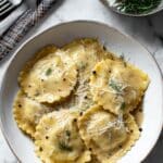Ravioli With Pears & Cheese in Cacio e Pepe Sauce Recipe