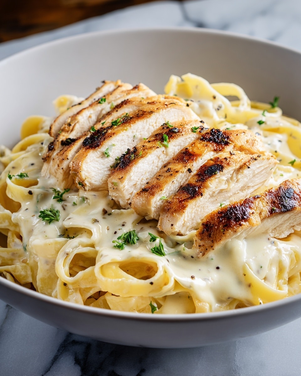 Skinny Low-Fat Chicken Fettuccine Alfredo Recipe
