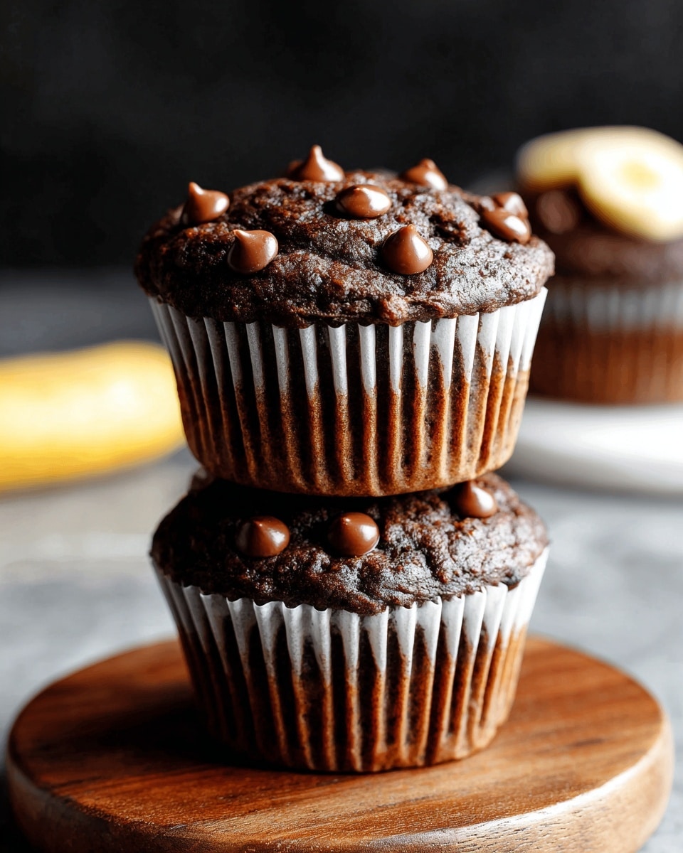 Dark Chocolate Banana Bread Muffins Recipe - Recipe Image