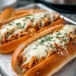 Slow Cooker Parmesan Garlic Chicken Sandwiches Recipe