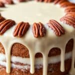 Pecan Praline Cake with Creamy Drip Glaze Recipe