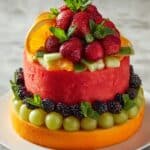 Fresh Fruit Watermelon Cake Recipe