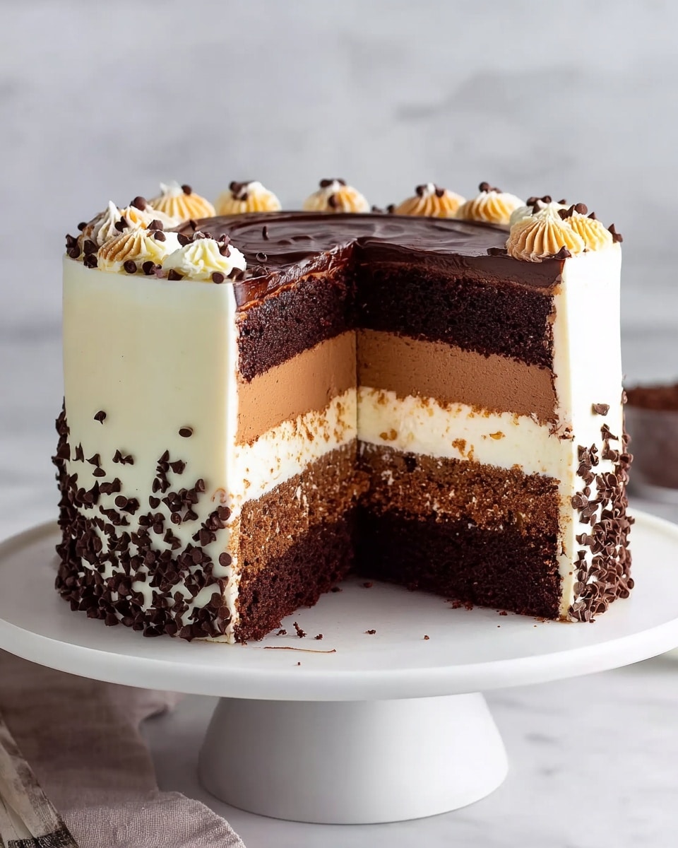 Tuxedo Cake: A Triple Chocolate Mousse Delight Recipe