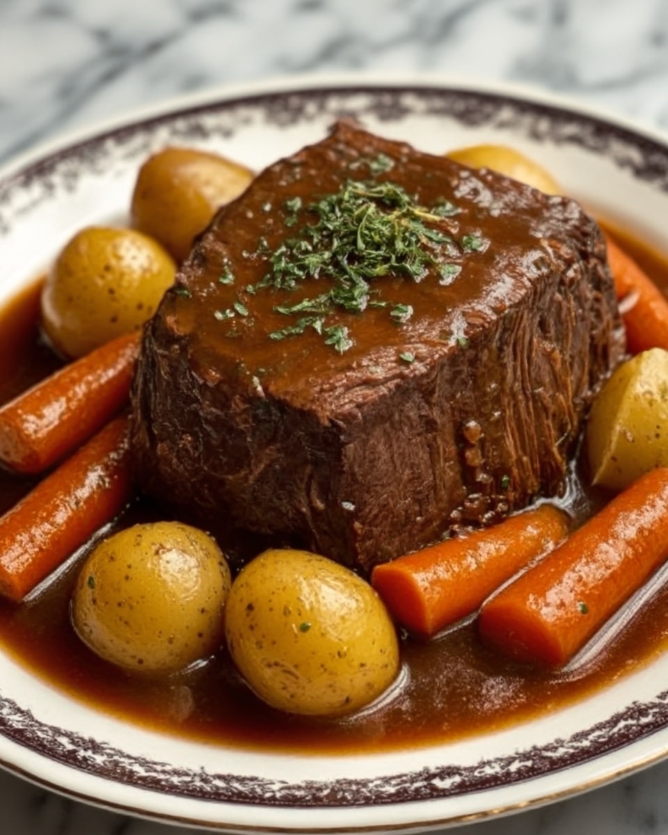 Pot Roast with Carrots & Potatoes Recipe - Recipe Image