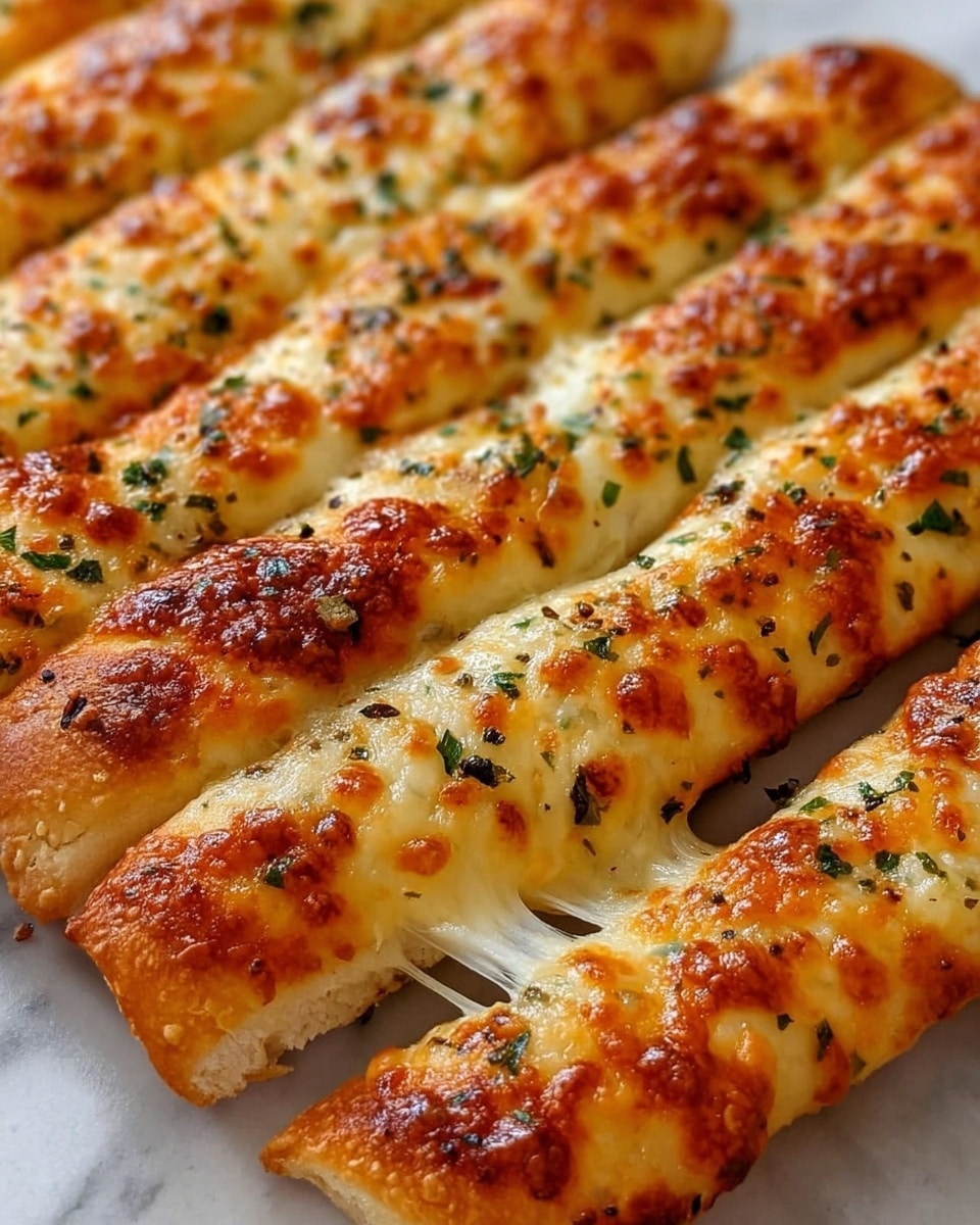 Homemade Cheesy Garlic Breadsticks Recipe - Recipe Image