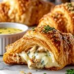 Buttery Garlic Baked Croissants with Turkey & Havarti Recipe