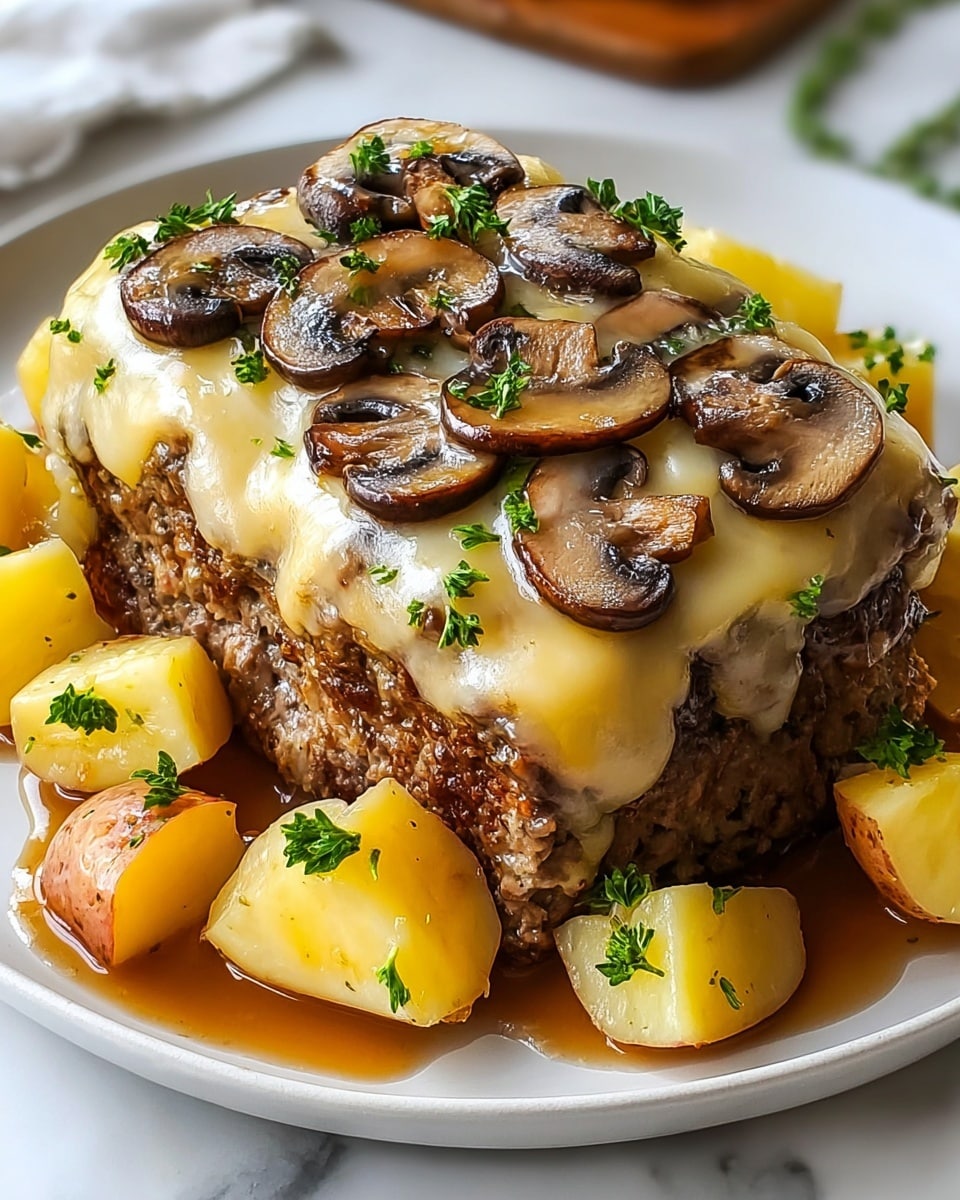 Mushroom Swiss Cheese Meatloaf Recipe