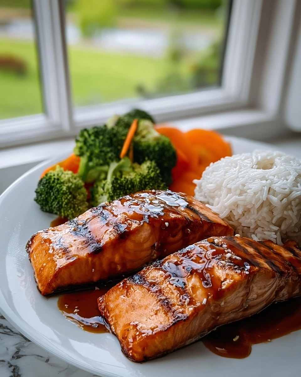Salmon Teriyaki with Steamed Rice Recipe - Recipe Image